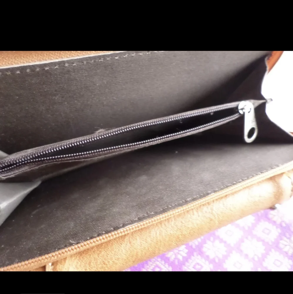 Montana West brown leather zip & snap close wallet braided detail - Picture 9 of 10